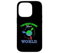 Transform Your World Motivational Empowerment Design Case for iPhone 14 Pro