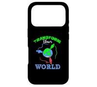 Transform Your World Motivational Empowerment Design Case for iPhone 17 Pro