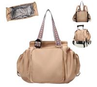 Transformable Cradle Bag,Large Capacity Convertible Tote Backpack,Multi-functional Crossbody Bag for Women,Travel & Daily Use (Khaki)