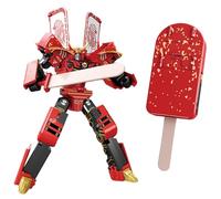 Transformable Ice Toy, 2in-1 DIY Creative Transformations, Robot Transformation Figurine, Early Educational Brain Blocks Toys for Boys Collectors Birthday Party Indoor