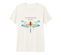 Transformation Awaits Watercolor Dragonfly Art Design Premium T-Shirt