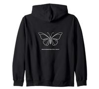 Transformation Feels Right Butterfly Personal Growth Change Zip Hoodie