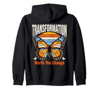 Transformation Worth The Change Butterfly Zip Hoodie