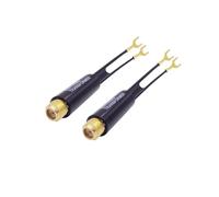 Transforme 75 Ohm To 300 Adapter UHF VHF FM Antenna Transformer Converter F Female For TV Radio RF Coaxial(Gold 2PCS)