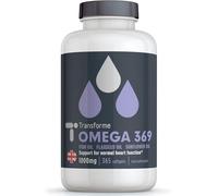 Transforme Omega 3 6 9 Fish Oil 1000mg 365 Capsules, Fish Oil, Flaxseed Oil & Sunflower Seed Oils, EPA, DHA, ALA, LA, Oleic Acid, 3 Softgel 3000mg Serving, Gluten Free, UK Made