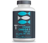 Transforme Omega 3 Fish Oil 2000mg, 2 1000mg Capsules Serving 660mg EPA & 440mg DHA, 3 Months Supply, 180 Omega 3 Capsules High Strength Fish Oil, Supporting Heart, Brain and Eye Health
