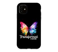Transformed by God's Love Christian Butterfly Faith Worship Case for iPhone 11