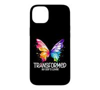 Transformed by God's Love Christian Butterfly Faith Worship Case for iPhone 14 Plus