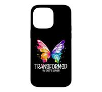 Transformed by God's Love Christian Butterfly Faith Worship Case for iPhone 14 Pro Max