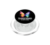 Transformed by God's Love Christian Butterfly Faith Worship PopSockets PopGrip for MagSafe