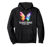 Transformed by God's Love Christian Butterfly Faith Worship Pullover Hoodie