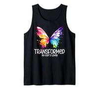 Transformed by God's Love Christian Butterfly Faith Worship Tank Top