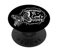 Transformed By God's Love Inspirational Faith PopSockets Adhesive PopGrip