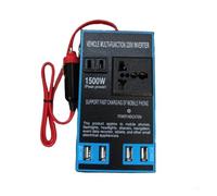 Transformer Car Charger 1500W Car Power Inverter with 4 USB Port,DC12V 24V To AC220V PowerInverters for Vehicle Converter Fast Charging