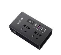 Transformer Car Charger 300W Car Power Inverter Adaptor Fast Charging 12/24V Universal 220 Voltage Converter Display Multifunctional Sockets(N31-S Black)