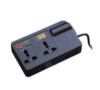 Transformer Car Charger Car Inverter Power Adapter 200W DC 12V/24V to AC 220V Converter QC 3.0 USB/PD/Type-C Chargers Voltage Detection ON/OFF Switch(Digital Display)
