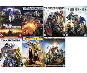 Transformers 1-6 & Bumblebee DVD - Transformers, Transformers - Revenge of the Fallen, Dark of the Moon, Age of Extinction, Last Knight, Bumblebee, Rise of The Beast DVD, 7 Movie Collection DVD