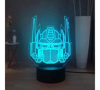 Transformers 3D Night Light, Optimus Prime 7 Colors LED Table Lamp, Remote Control Child Bedroom Night Lamp, Kids Boys Birthday Christmas Gift