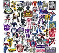 Transformers 50ct Vinyl Large Deluxe Stickers Variety Pack - Laptop, Water Bottle, Scrapbooking, Tablet, Skateboard, Indoor/Outdoor - Set of 50