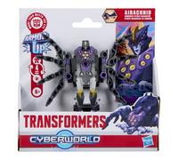 Transformers CYBERWORLD Airachnid Armored Cyber Changers 10-cm Action Figure, Quick Change to Spider Mode, Robot Toys for Boys and Girls Aged 6 and Up