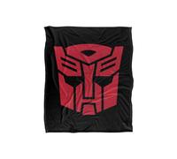 Transformers Autobot Logo Silky Touch Super Soft Throw Blanket 152 x 127 cm Hasbro White One Size