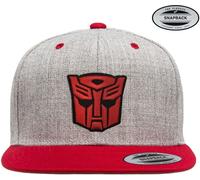 Transformers Autobots 3D Patch Premium Snapback Cap HeathergreyRed