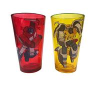 TRANSFORMERS Autobots Optimus Prime and Grimlock Officially Licensed 2 Pack Pint Glass Set, 16 fl oz
