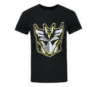 Transformers Black Metallic Logo Short Sleeved T-Shirt Mens