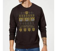 Transformers Bumblebee Classic Ugly Knit Christmas Jumper - Black | Size: 2XL Transformers Black 2XL