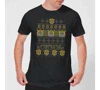 Transformers Bumblebee Classic Ugly Knit Men's Christmas T-Shirt - Black | Size: Medium Transformers Black M