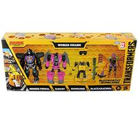 Transformers Buzzworthy Bumblebee - War for Cybertron Worlds Collide 4-Pack with Nemesis Primal, Fangry, Bumblebee, and Blackarachnia