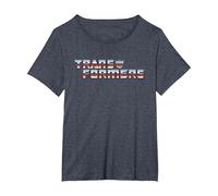 Transformers Classic Logo T-Shirt, Women's Plus, Heather Blue, 4X