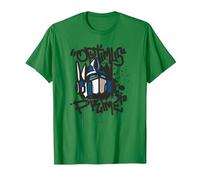 Transformers Classic Optimus Prime Graffiti Face Portrait T-Shirt, Men, Kelly Green, Large