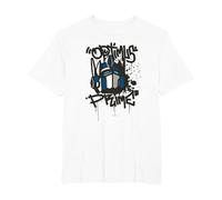 Transformers Classic Optimus Prime Graffiti Face Portrait T-Shirt, Men's Big and Tall, White, 6X Tall