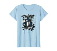 Transformers Classic Optimus Prime Graffiti Face Portrait T-Shirt, Women, Baby Blue, Medium