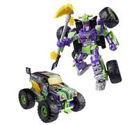Transformers Collaborative x Monster Jam Grave Digger (Grim), Leader Class 23.5 cm Robot Action Figure Converts to Monster Truck, Car Toys for Ages 8+