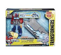 Transformers Cyberverse Warrior Class Optimus Prime with Battle Base Trailer
