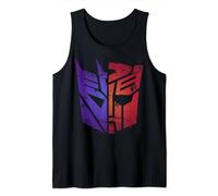 Transformers Decepticon Autobot Distressed Split Logo Tank Top