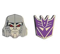 Transformers Decepticons Megatron And Symbol 80's Cartoon 2 Pack Enamel Pin Set, 1 Inches, Enamel, no gem