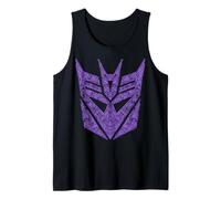 Transformers Decepticons Purple Icon Filled Logo Tank Top