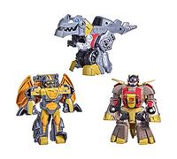 Transformers Dinobot Adventures Dinobot Squad Grimlock, Dinobot Snarl, and Predaking 3-Pack Converting Figures, 4.5-Inch Toys, Ages 3 and Up