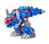 Transformers Dinobot Adventures Optimus Prime T-Rex Converting Toy with Lights and Sounds, 9+ Inch Action Figure, Ages 3 and Up