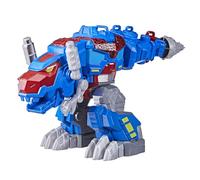 Transformers Dinobot Adventures Optimus Prime T-Rex Converting Toy with Lights and Sounds, 9+ Inch Action Figure, Ages 3 and Up