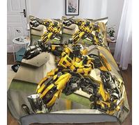 Transformers Duvet Cover Set, 3D Quilt Cover Bedding Set with Pillowcases,Soft Microfiber for Adults Teenager Kids 3 Pieces Double(200x200cm)