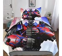 Transformers Duvet Cover Set Soft Microfiber Bedding Set for Adults Teenager Kids 3 Piece Set with Zipper Closure for Home Decoration Quilt Cover Single（135x200cm）