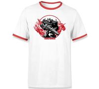 Transformers Earthrise Retro Unisex Ringer T-Shirt - White / Red | Size: 2XL Transformers Red 2XL