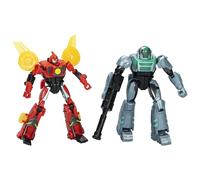 Transformers EarthSpark Cyber-Combiner, Figurines Terran Twitch et Robby Malto, Jouets pour Enfants 6 Ans et Plus, Figurines d'Action Transformables, pour Garçons et Filles