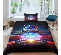 Transformers for Teens And Adults Duvet Cover Comforter Covers Quilt Cover 3D Print Optimus Primes Bedding Set Soft Microfiber with Zipper Closure with Pillow Cases 2 Pieces Single（135x200cm）