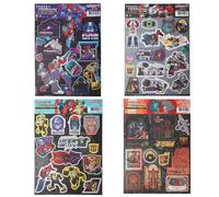 Transformers G1 Official 4-Pack Premium Stickers Set (21x29.7cm/A4 Size) - Removable High-Gloss Collectible Decals