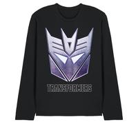 Transformers Generations Decepticon Steel Icon Logo Unisex Long Sleeve T Shirt, Black, X-Large